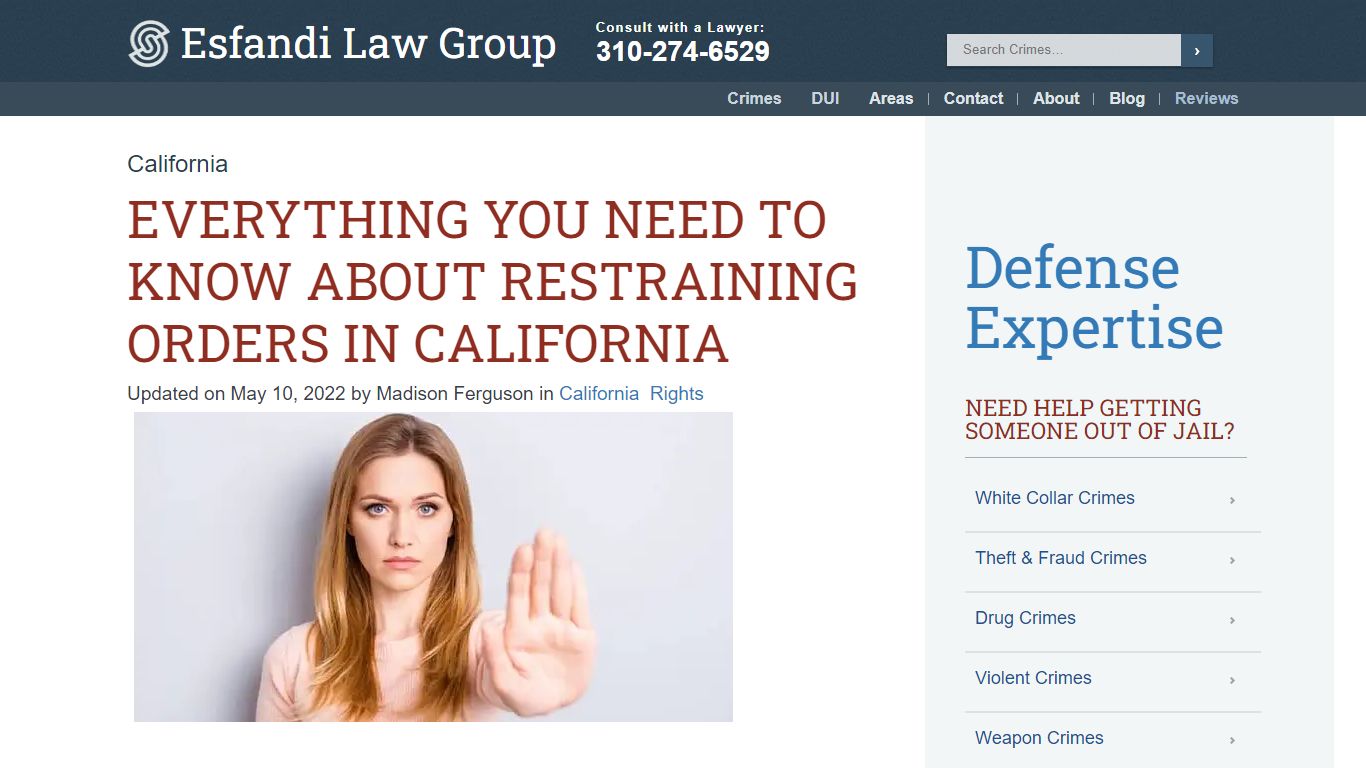 Everything You Need to Know about Restraining Orders - California Law